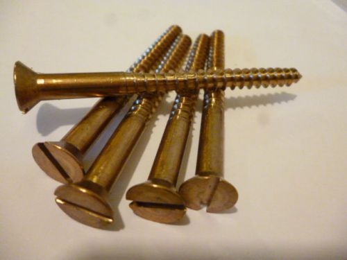 Silicon bronze woodscrews , boat building screws, #14 x 3 inch (75mm) 5 pcs