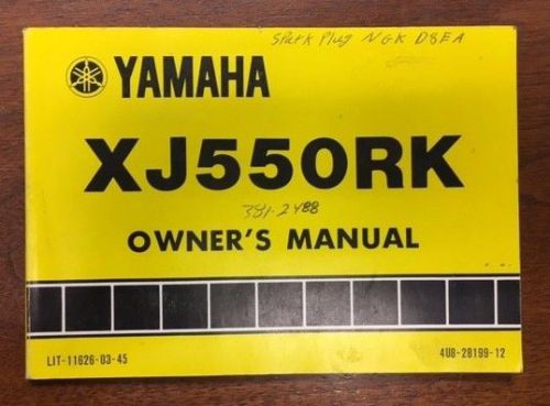 Yamaha xj550rk owner&#039;s manual