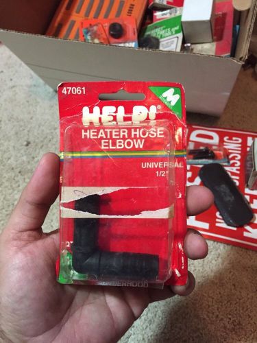Help parts heater hose elbow universal half-inch nos new open package