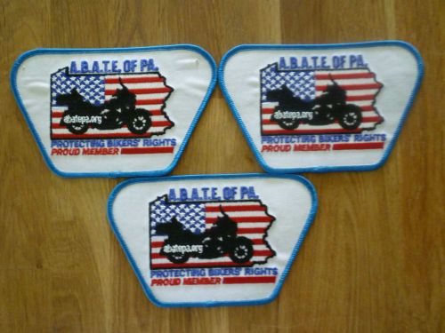 Abate of pa. motorcycle / biker patches - protect bikers rights (iron or sew on)