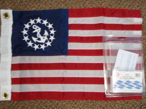Yachting boat flag delux sewn us yacht ensign  32-8124 16x24 boating marine flag