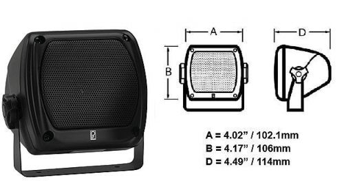 Poly-planar #ma840b - subcompact box speaker - 3 in - black