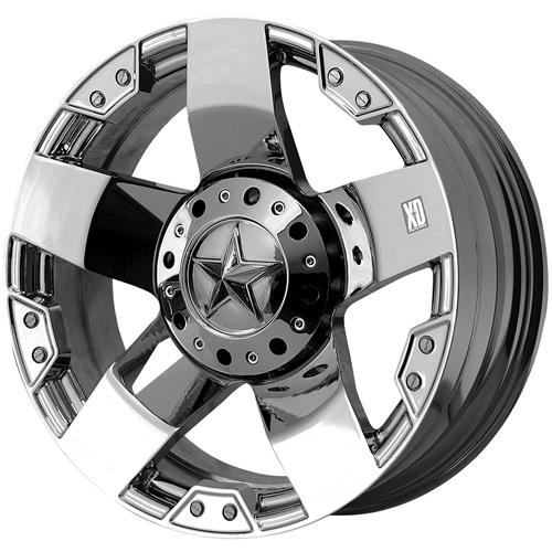 18" xd775 rockstar 8x6.5 silverado econoline f250 chrome wheels rims free lugs!