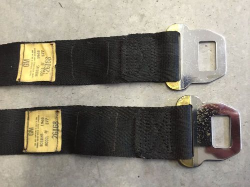 1968 chevelle gto 442 gs ss396 seat belts 1968-1972 shoulder belt black