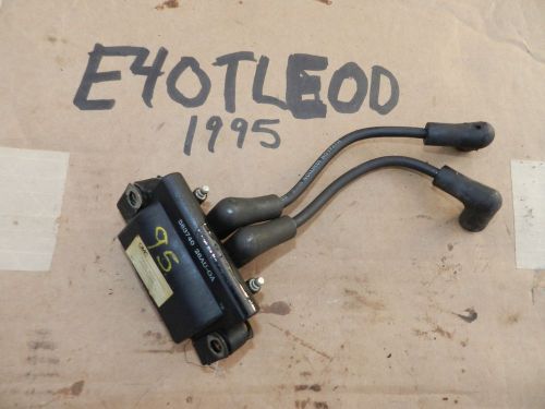 1995 evinrude 40hp e40tleod ignition coil 2 cylinder 2 wires lugs johnson 48 50