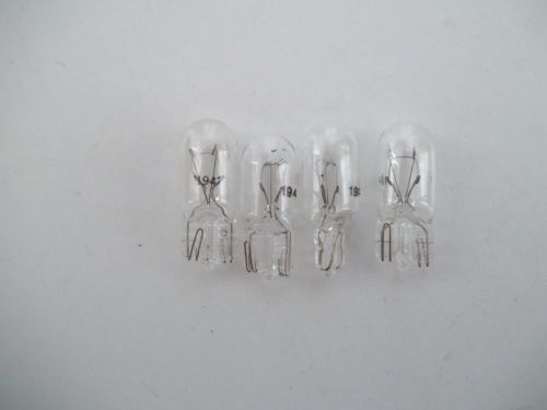 4 pack of phillips 12 volt #194 t-10 wedge type light bulbs gauge, marker lights