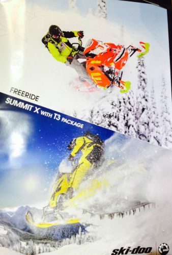 2016 ski-doo summit x &amp; freeride poster rare original 36x24    ski doo summit