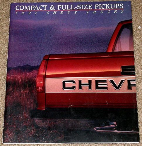 1991 compact &amp; full-size chevy chevrolet pickups trucks - 69pgs catalog brochure