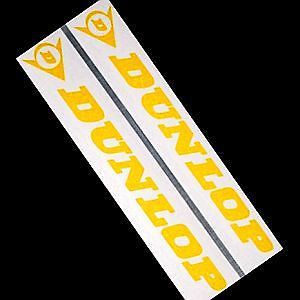 Dunlop - yellow 8.25 inch 21cm long decal sticker r6 r1
