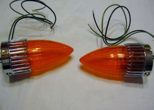 Amber vintage style 1959 cadillac style amber turn signals ,1 pair (2)very cool