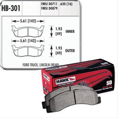 Hawk performance hp superduty brake pad hb301p-630