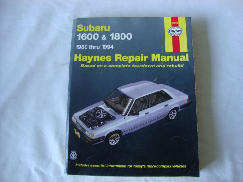 Haynes 1980-1994 subaru 1600 &amp; 1800 repair manual