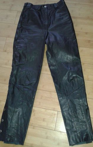Harley davidson women&#039;s leather riding pants lace up size 6