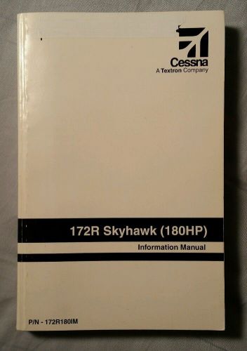 Excellent cessna skyhawk 172r 180hp information manual 172r180im