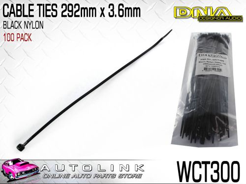 Dna cable ties 292mm x 3.6mm uv resistant black - pack of 100 ( wct300 )