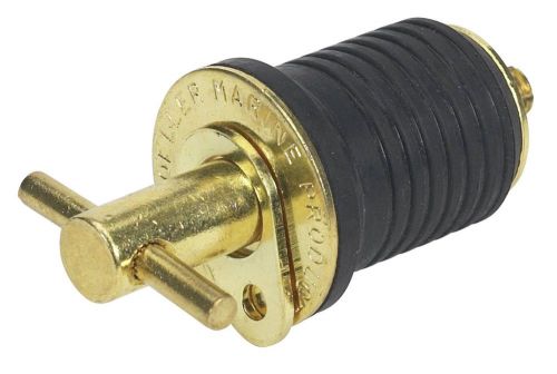 Moeller turn-tite boat bailer drain plug (1-inch, brass)