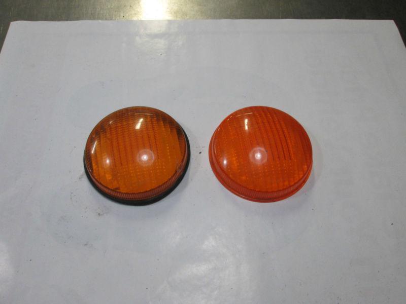 Vintage  bosch amber fog light lenses, pair