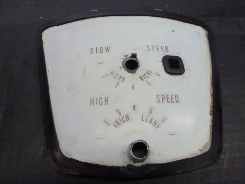1956 johnson ad-10m 7.5hp control panel faceplate cover boat motor outboard