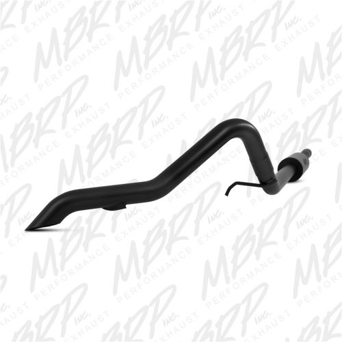 Mbrp exhaust s5514blk black series; off road single side exit exhaust system