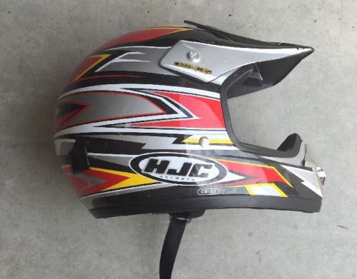 Hjc cs-x2 dirt helmet size s multi color (black,red,yellow,white) &#034;preowned&#034;