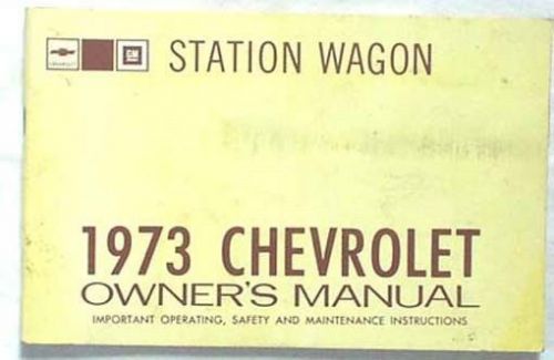 1973 chevrolet station wagon  owners manual original