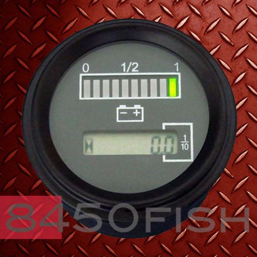 36 volt battery indicator with hour meter - relay output for auxiliary devices