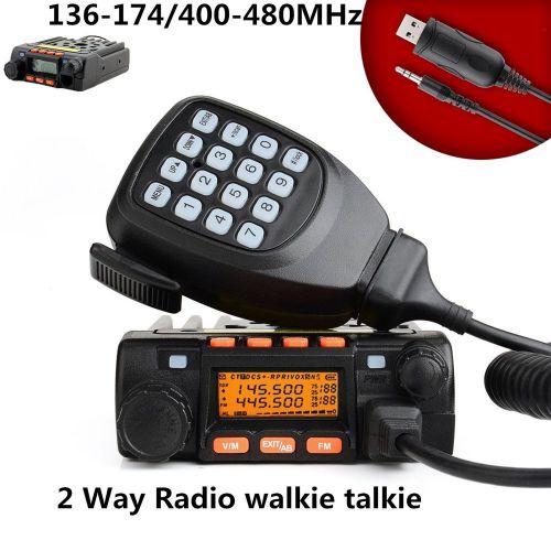 Dual band 136-174/400-480mhz fm transceiver mobile two-way radio walkie talkie