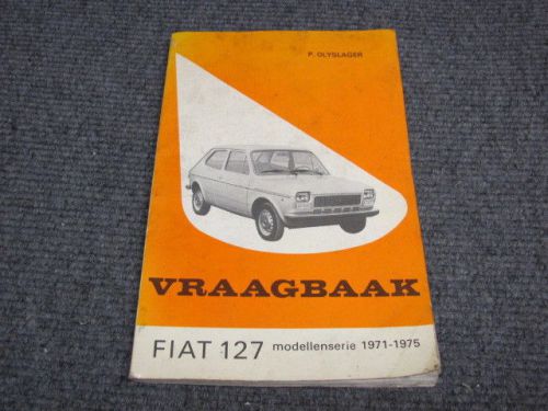 Vintage fiat 127 automobile vraagbaak manual 1971-75