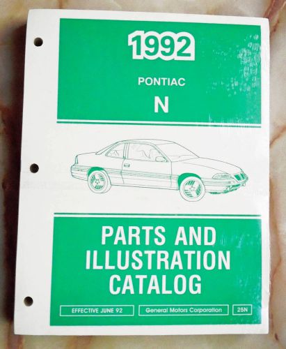 1992 pontiac grand am parts &amp; illustrations catalog