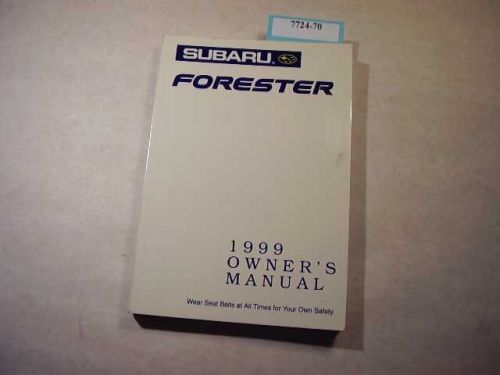1999 subaru forester owners manual in good condition. 7724-70