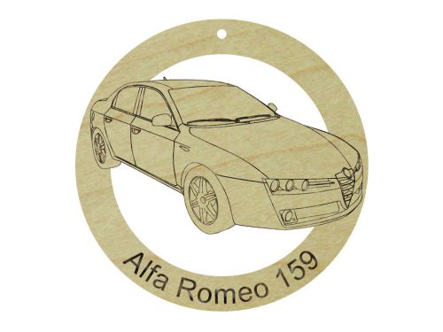 Alfa romeo 159 natural maple hardwood ornament sanded finish laser engraved