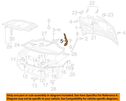 Audi oem 04-10 a8 quattro hood-hinge left 4e0823301g