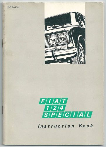 1971 fiat 124 special original owner&#039;s manual 3rd edition