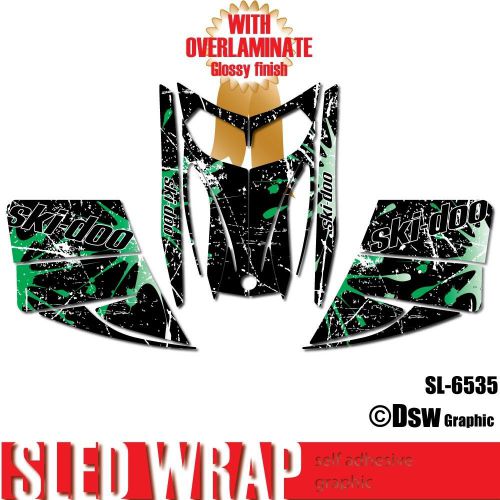 Sled wrap decal sticker graphics kit for ski-doo rev mxz snowmobile 03-07 sl6535
