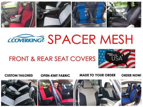 Custom fit front &amp; rear coverking spacer mesh seat covers for nissan xterra
