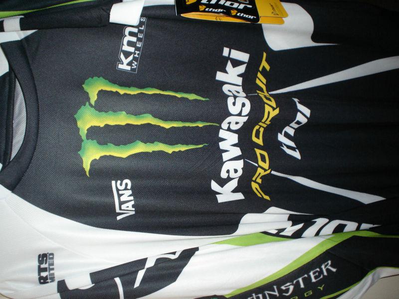 Thor/kawasaki motocross jersey xxl pro circuit monster energy graphics