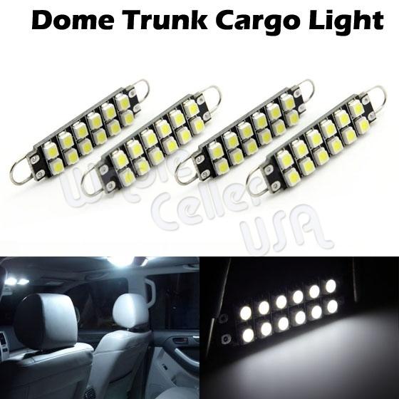4x 562 rigid loop white light 44mm 12 3528 smd led for dome trunk cargo lights