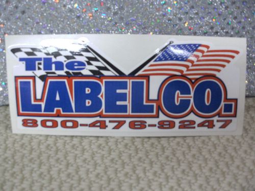 Racing car sticker, the label company