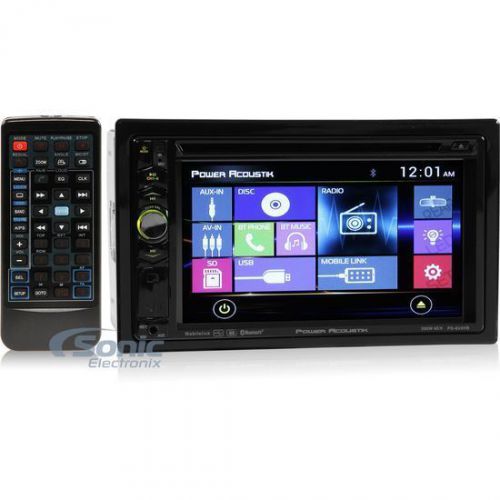 Power acoustik pd-624hb bluetooth in-dash 6.2&#034; lcd touchscreen dvd/cd car stereo