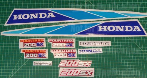 86&#039; 1986 200sx sx 11pc fourtrax atv atc vintage quad decals sticker graphics kit