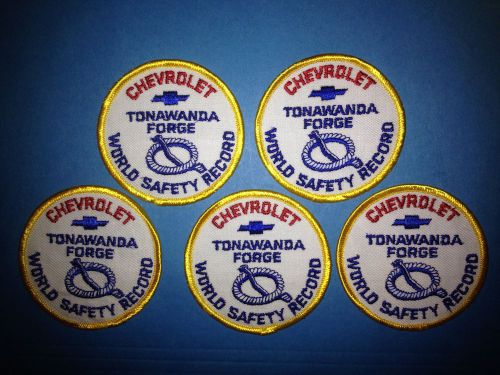 5 lot rare vintage 1970&#039;s chevrolet  tonawanda forge employee jacket hat patches