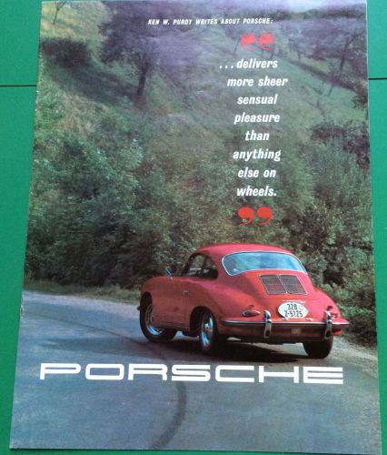 1960&#039;s porsche  356b brochure, 8 pages full colour, nice!