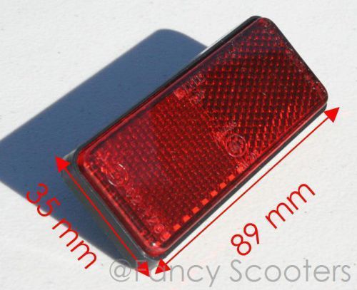 Rectangle red reflector for atvs or motorcycles