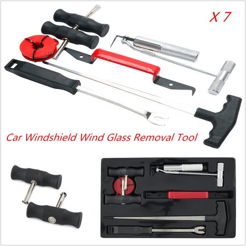 7pcs windscreen glass removal tool car van windshield kit garage hand tool kit