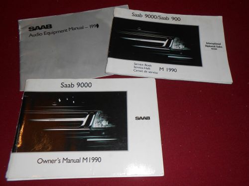 1990 saab 9000 original owner&#039;s manual, all models + audio and service books