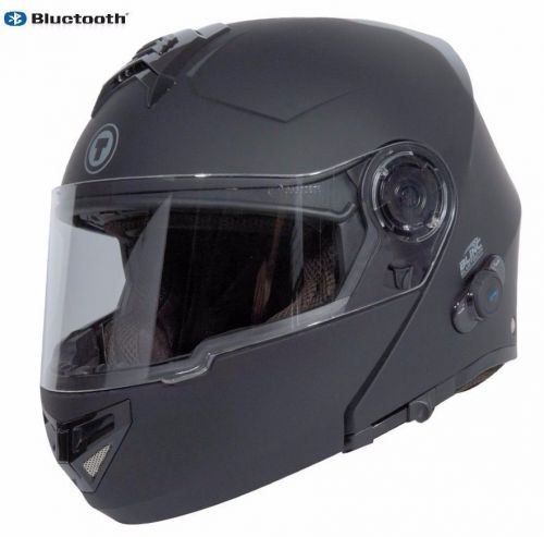 Torc motorcycle bluetooth modular full face motorcycle helmet flat black dot ece
