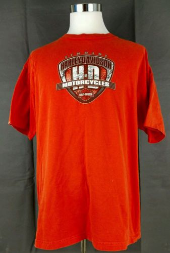 Thunder mountain harley davidson men&#039;s orange t-shirt loveland, co size 2xl