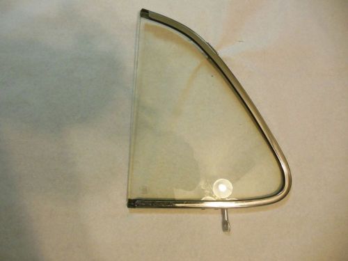 1941 - 1948 ford vent window frame (chrome) with glass (ford logo) dr side