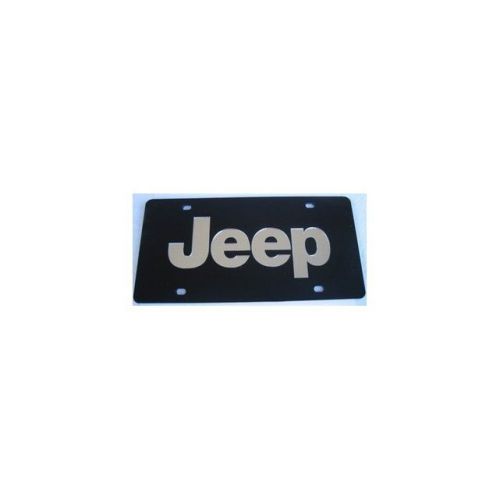 Jeep black laser cut license plate