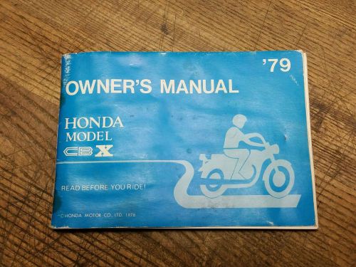 Vintage, original 1979 honda cbx owner&#039;s manual-not a copy or reprint!